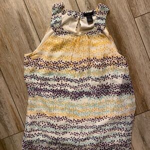 Ann Taylor Multicolor Polka Dot Blouse